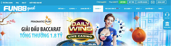 Casino Fun88 Trò Chơi Hấp Dẫn Tặng Thưởng Mỗi Ngày